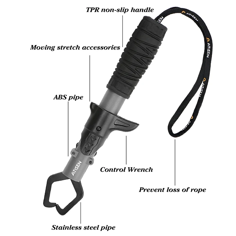 Edelstahl Angeln Greifer Professionelle Angeln Lip Grabber Werkzeug, Fisch Grabber Clip Fisch Control Tackle – Detail 4