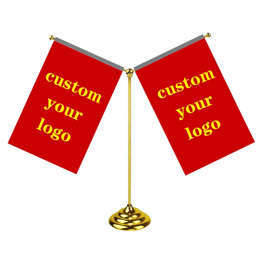 Xvggdg 14x21cm With Desk Stand Set  Custom Your Logo Flag Size  Advertising Customized Office Desk Table Standing