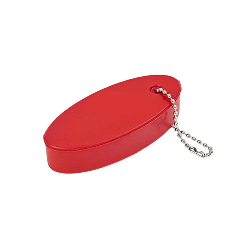 Float Keyring Waterproof Vinyl Foam Oval Float Key Rings Pendant Buoy Key Chain for Boating Fishing Surfing