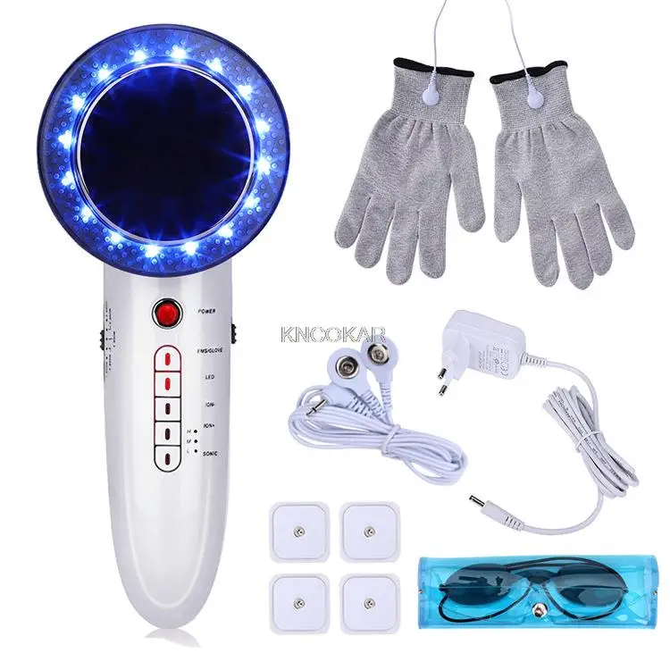 

Ultrasonic colour light thin body instrument EMS6 in 1 multi-function meter household cosmetic instrument to lose weight