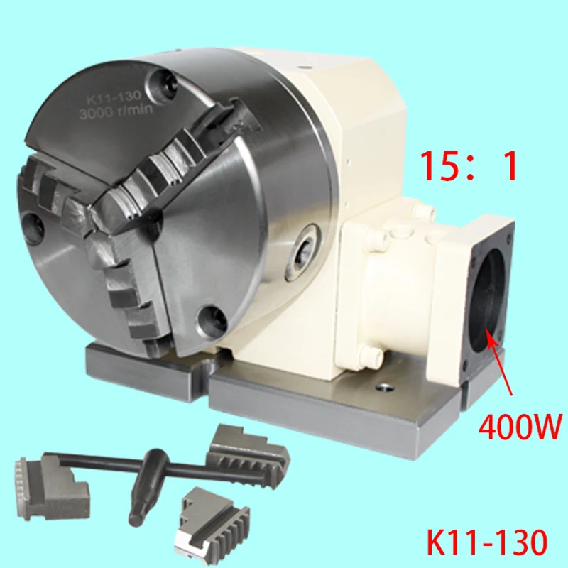 

CNC Dividing Head 4th Fourth Rotary Axis For Metal Roller Cam Reducer 15:1 Bench Drills With 3 Jaws 130mm Chuck