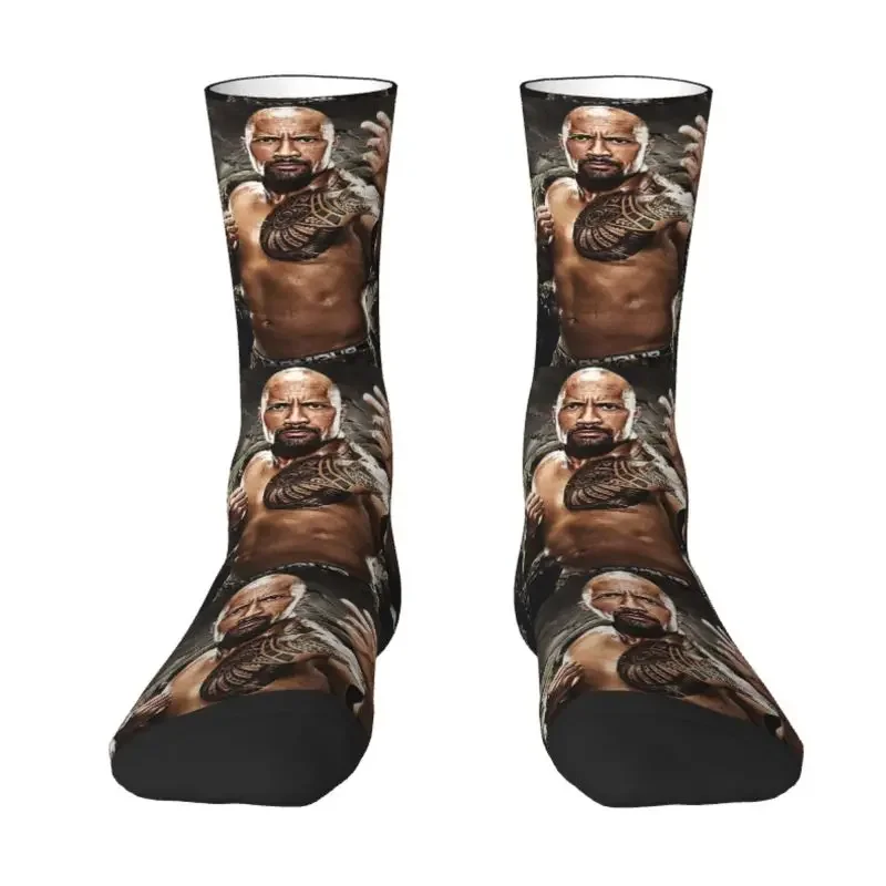 Funny Funny Johnson The Rock Dwayne Socks Men Women Warm 3D Printing Basketball Sports Socks