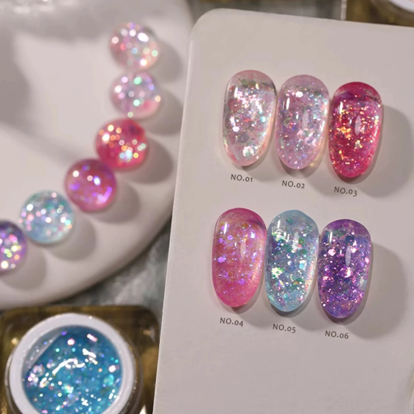 1-6PCS 12ML Deer CRASH Series เลื่อมเจลเล็บ 2025 ยอดนิยมไวท์เทนนิ่งกระพริบเล็บที่มีสีสันเล็บอุปกรณ์ศิลปะ