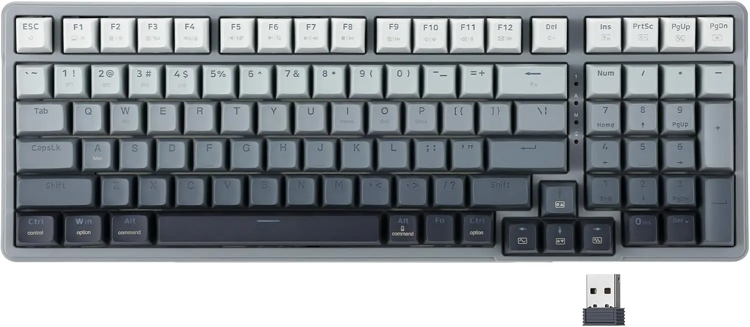 Z-99 Wireless Mechanical Gaming Keyboard Tri-Mode  BT 5.0/2.4GHz/USB-C Hot Swappable Keyboard,RGB Backlit