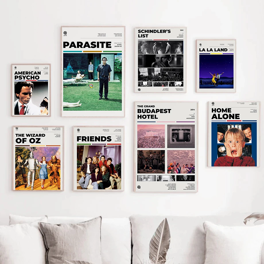 Póster de colección de películas minimalista vintage, impresiones de Parasite, Malena, Interstellar, pintura en lienzo, imágenes artísticas de pared, decoración para el hogar y la habitación
