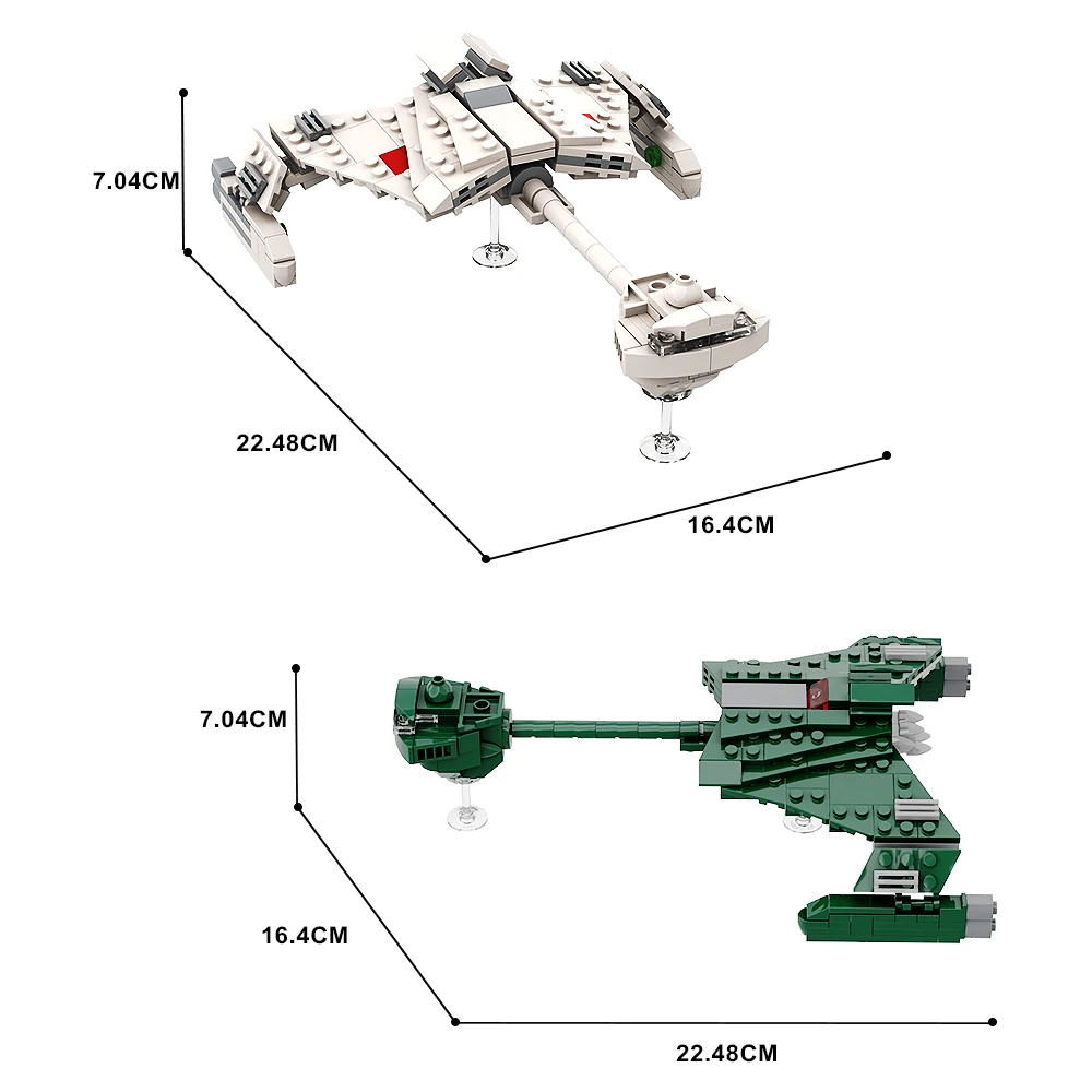 MOC Space Trek Klingon D7 Battle Cruiser Building Block Movies Warship Model Bricks DIY Creative Toys Educational Children Gift