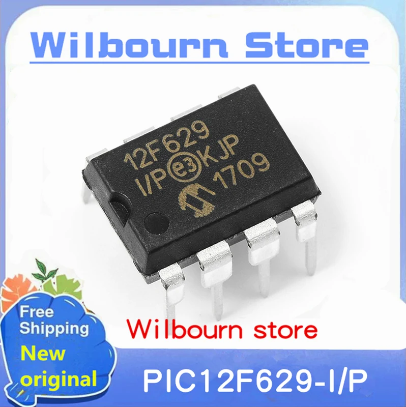 10PCS~50PCS/LOT PIC12F629-I/P 12F629-I/P 12F629I/P 12F629 DIP8 100% New Spot stock