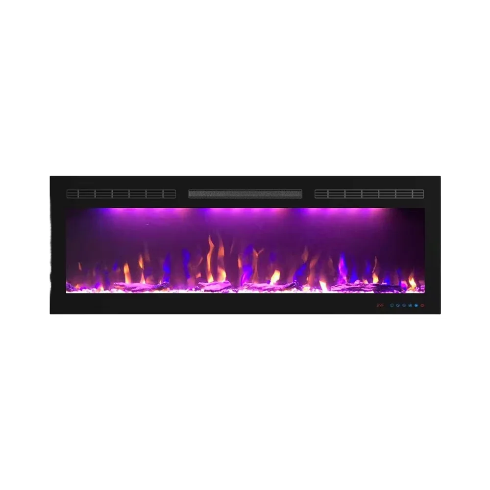 

50-Inch Modern Indoor Electric Fireplace Heater WiFi Remote Control Royal Slim LED Real Flame Light Household Hotel