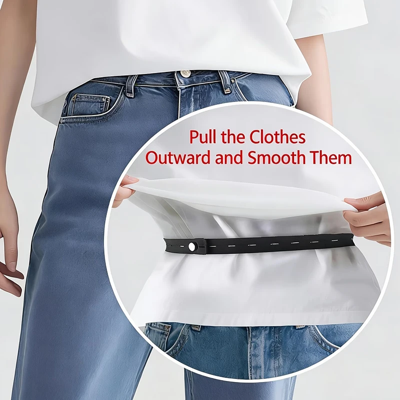 Adjustable Band Crop Tuck Tool,Invisible Tuck-in Shirt Tool – Multi-purpose Elastic Waistband For T-Shirts, Blouses & Sweaters