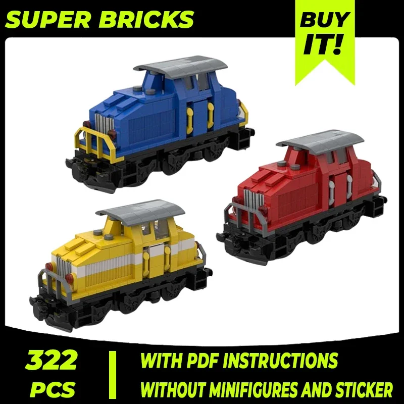 City Train Model Moc Building Bricks DHG 500 C Workslocomotive Technology Modular Blocks Gifts Christmas Toys DIY Sets Assembly