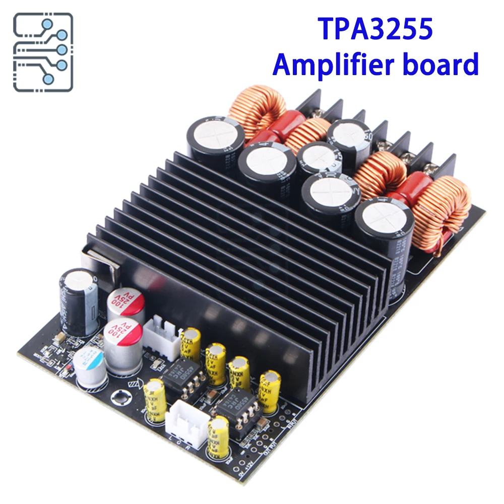 

Tpa3255 Amplifier Board Dc19-50V Audiophile Hifi Digital Amplifier Board 2.0 Dual-Channel Stereo Module 300W+300W High Power