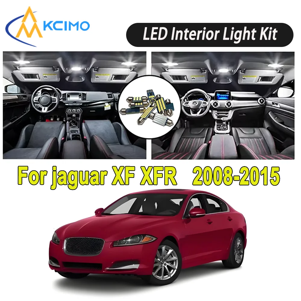 

New Light Bulb For jaguar XF XFR (2008-2015) Premium Bright LED Interior Dome Map Trunk Light Kit Car Led Lamps Canbus Car LED
