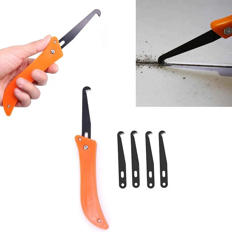 8Set of Weeding Hooks and Grout Tools，Garden Weed Cleaning Tools，Multifunctional Kit，Tile、Floor Gap、Courtyard Path Cleaning Tool