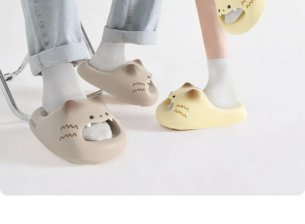 Lustige offene Katzenpantoffeln mit Pfotenmuster für Damen – Cartoon-EVA-Wolkenpantoffeln für Zuhause, Strand und Bad – Flache Mules für Frauen – Detail 21