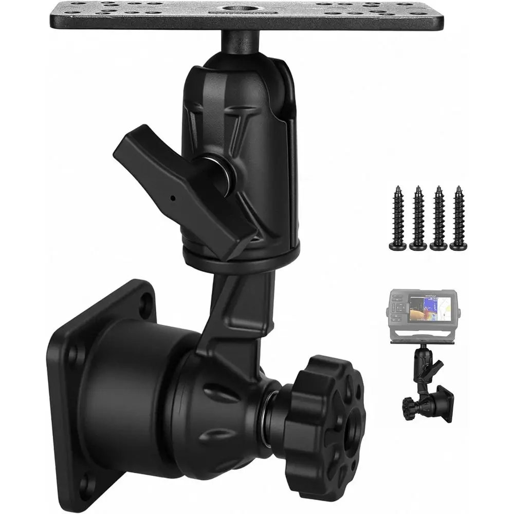 

Алюминиевое поворотное крепление для эхолота, монтажная пластина, регулируемые сверхмощные кронштейны для диаграмм/крепление глубины, совместимо с