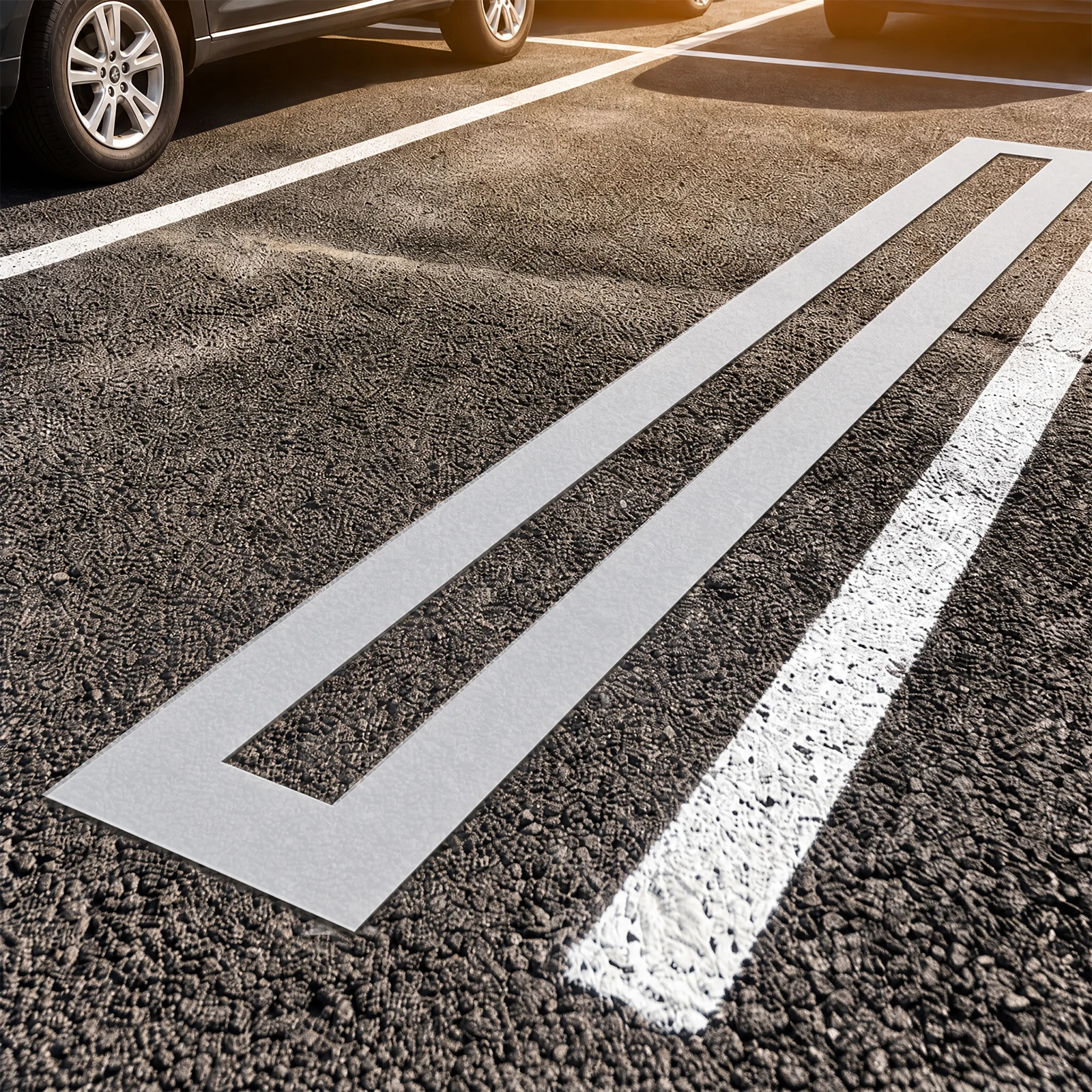Silicone Parking Line Stencil Easy to Store for Parking Lot Pavement Line Silicone Parking Line Stencil  Flexible Road Surface