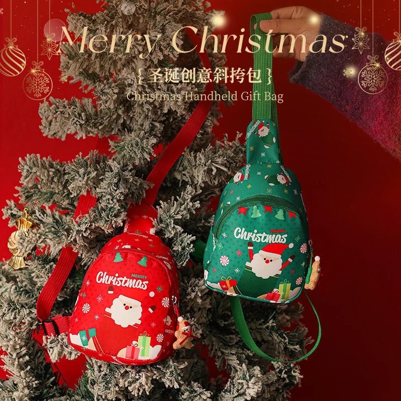 

2025 Новый рождественский подарок Санта-Клаус, маленькая подарочная упаковка, подарочная коробка в канун Рождества, яблока, детский рюкзак