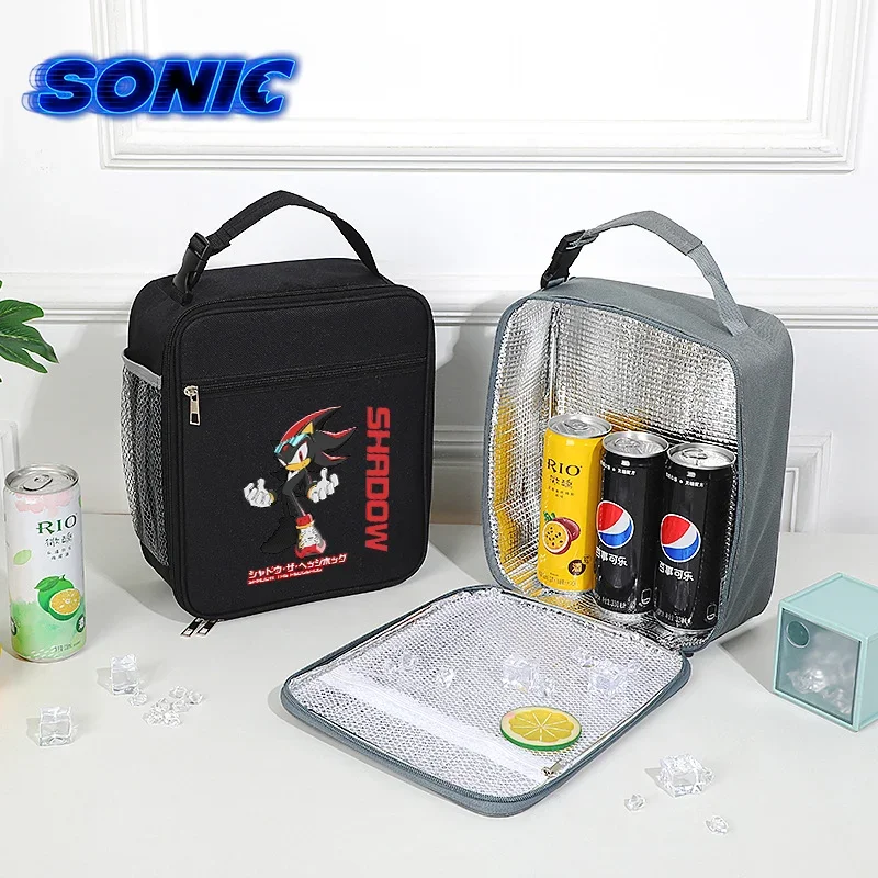 Sonics Portable Lunch Cooler Bag Drink Carrier Insulated Bags Folding Insulation Picnic Ice Pack Food Thermal Bags Delivery Box