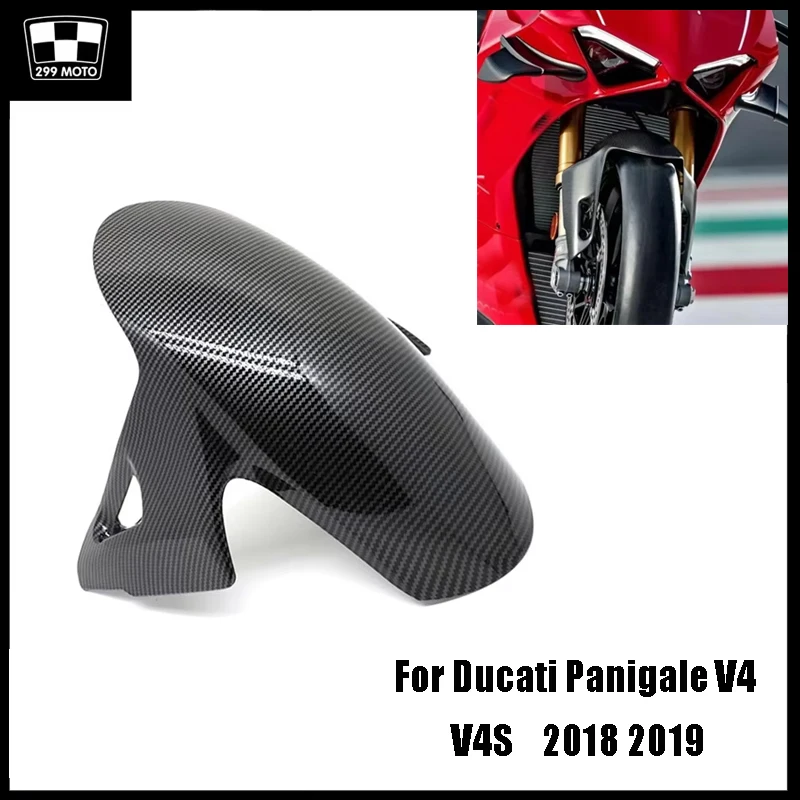 

Front Mudguard Fender For Ducati Panigale V4 V4S 2018 2019 Motorcycle Accessories ABS Carbon Fiber Splash Fairing Guard