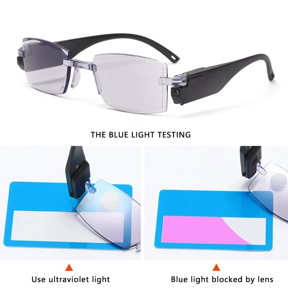 Intelligente Zoom Lesebrille Led mit Licht Presbyopie Gläser Geeignet für + 1,0 Bis + 3,5 Männer und Frauen