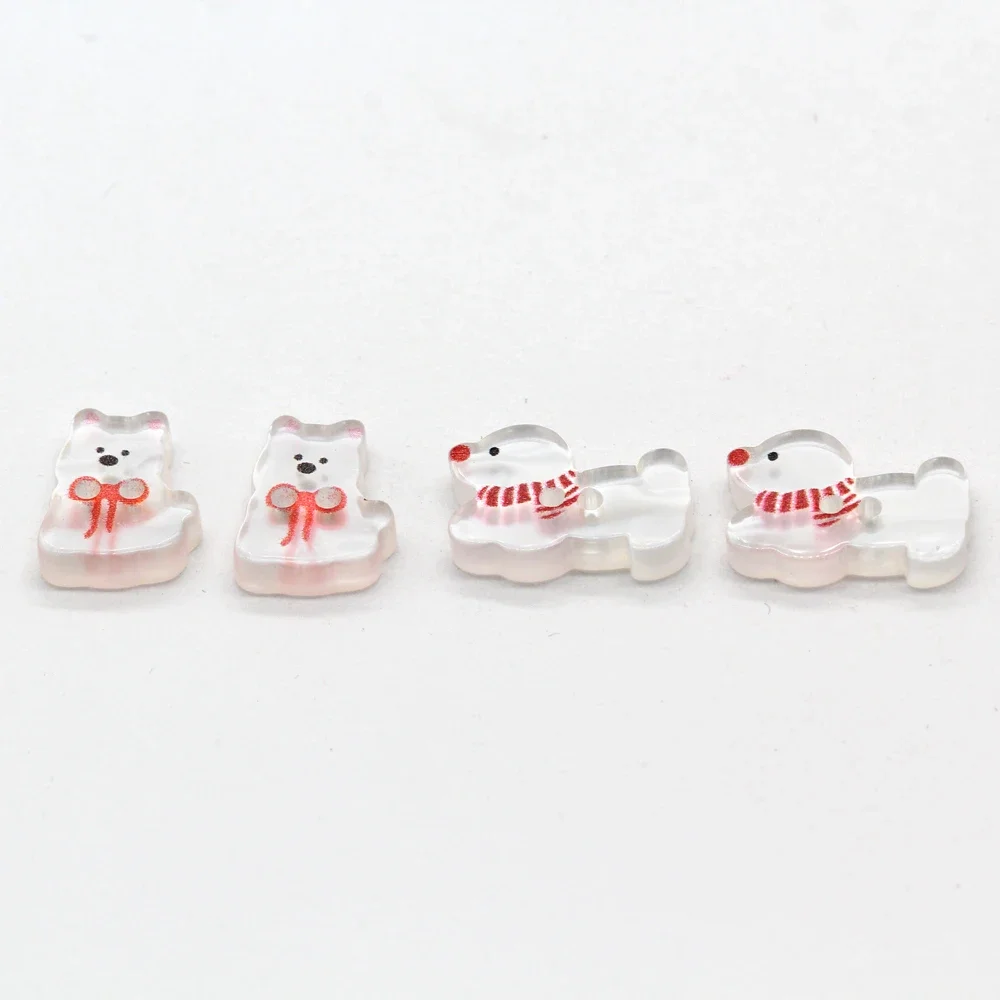 DOTOLLE 20 قطعة 15/20 مللي متر لطيف الكلب الحيوان الراتنج أزرار للملابس فتاة قميص بلوزة الكفة طوق دمية Crafts بها بنفسك الحرف إكسسوارات الشعر