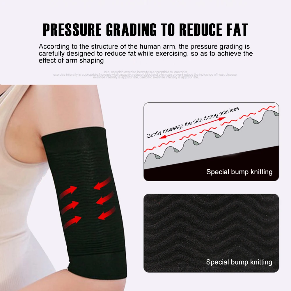 1 Pair Arm Slimming Shaper Compression Wrap Sleeve Helps Lose Arm Fat, Tone up Arm Shaping Sleeves for Women