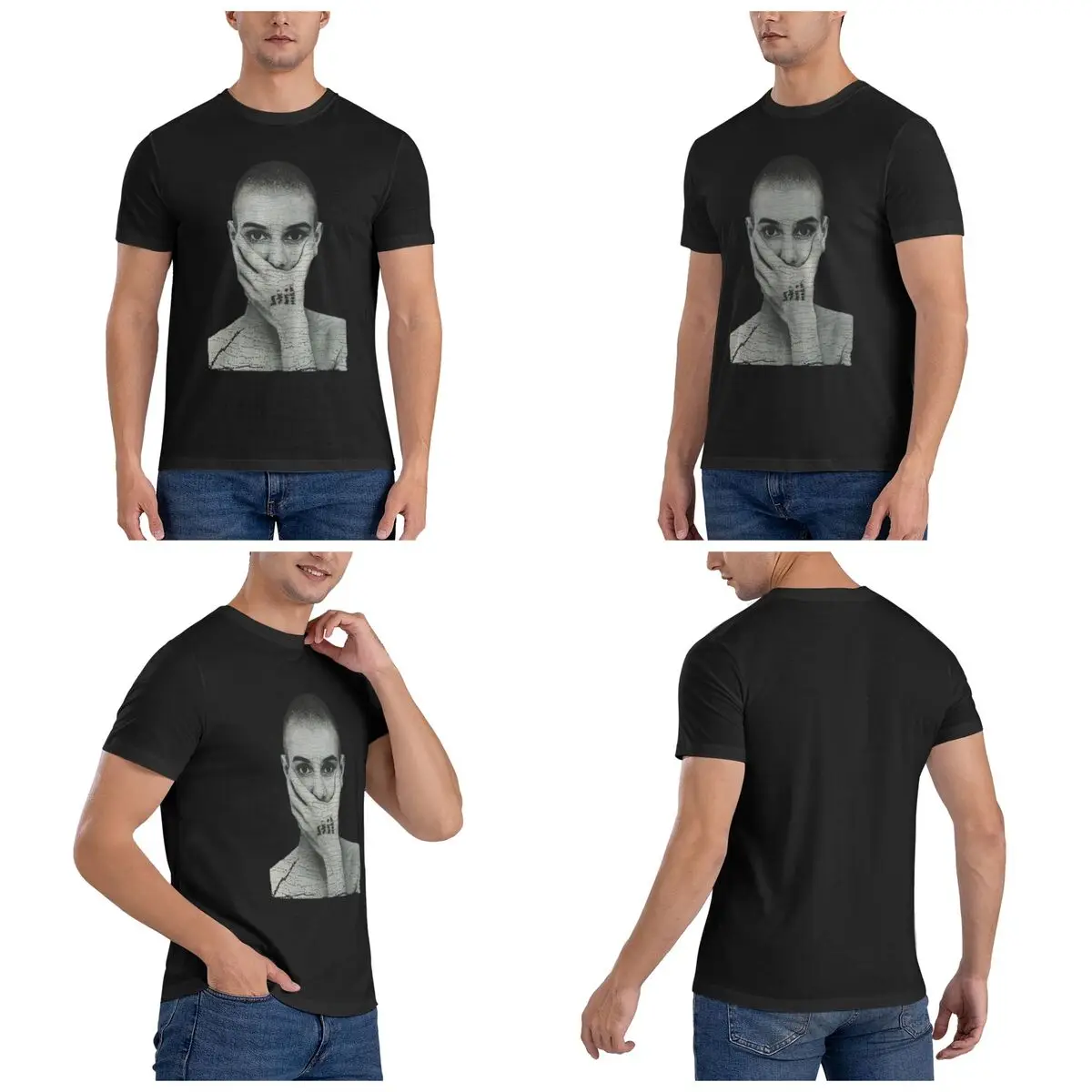 Sinead O'Connor Vintage Men T-Shirt Fashion Plus Size T Shirts Men's Round Neck Cotton Tees Short Summer Male