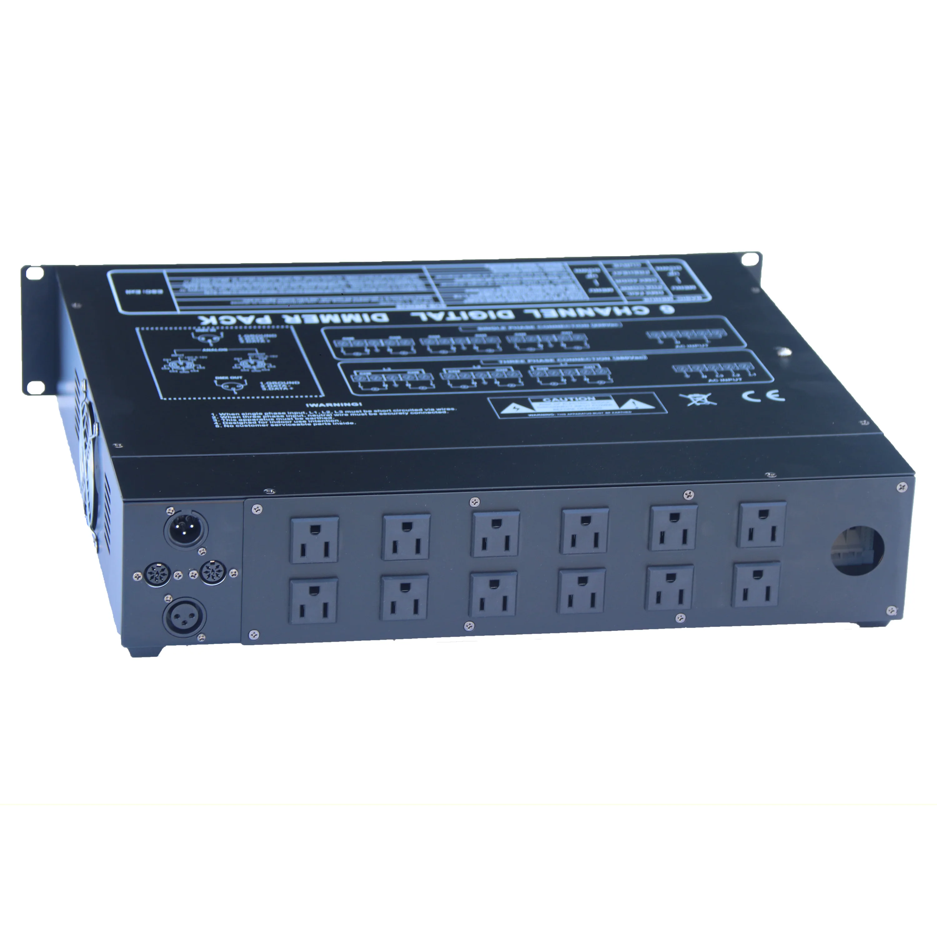 6 Channel 3KW Digital Dimmer Switch Pack Digital Led Display DMX 512 Console Stage Lighting Controller