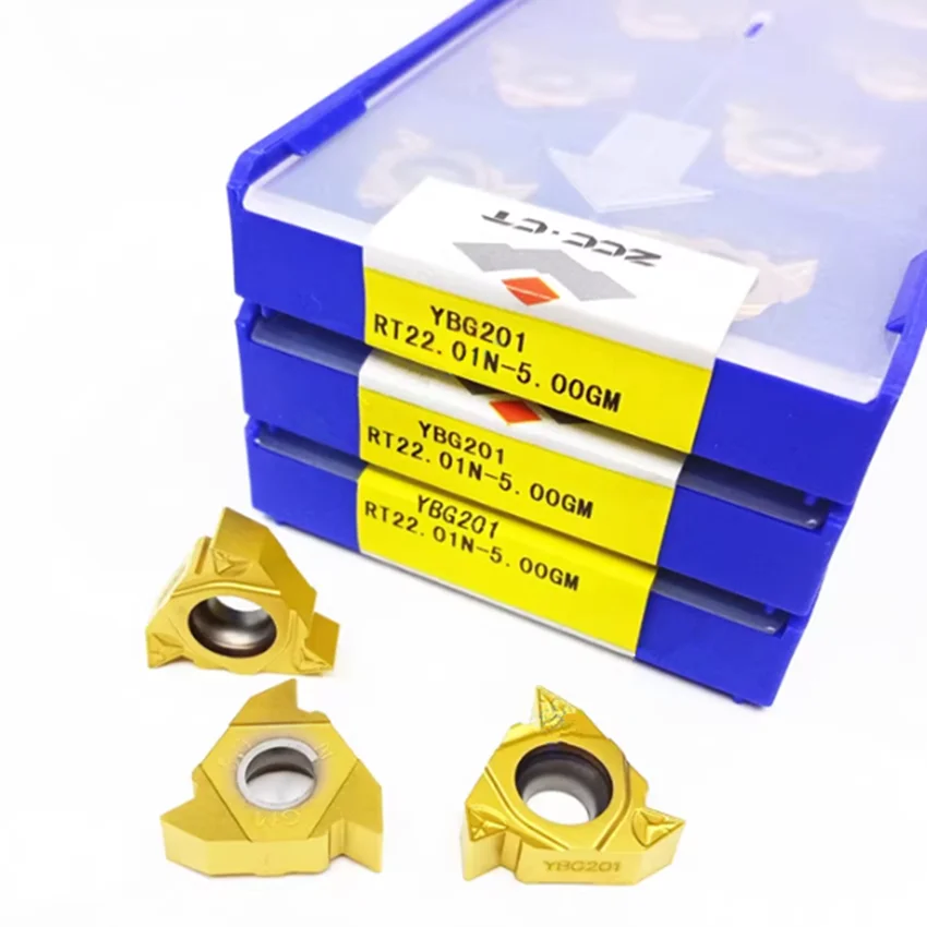 RT22.01N-3.50GM/RT22.01N-4.00GM/RT22.01N-4.50GM/RT22.01N-5.00GM/RT22.01N-6.00GM YBG201 ZCC.CT CNC شفرة كربيد إدراج 10 قطعة/صندوق #5