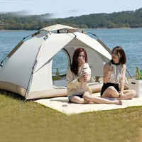 Outdoor Camping Fully Automatic Portable Folding Camping Tent 3-4 Person Beach Tent Q