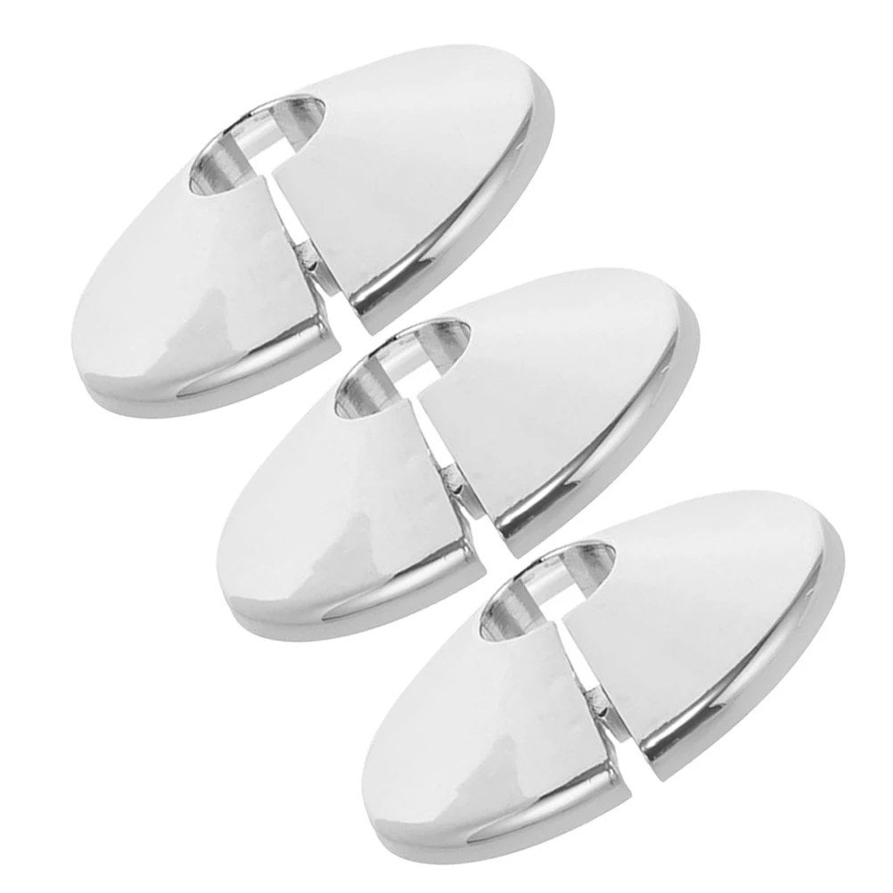 

3 Pcs Faucet Covers 15mm Hole Triangle Valve Gas Flange Decorative Round Bathroom Kitchen Wall Pipe Shield Valve Trim