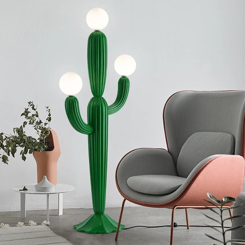 ALBERT Nordic Cactus Floor Lamp Cream Style Living Room Bedroom LED Creativity Decorative Atmosphere