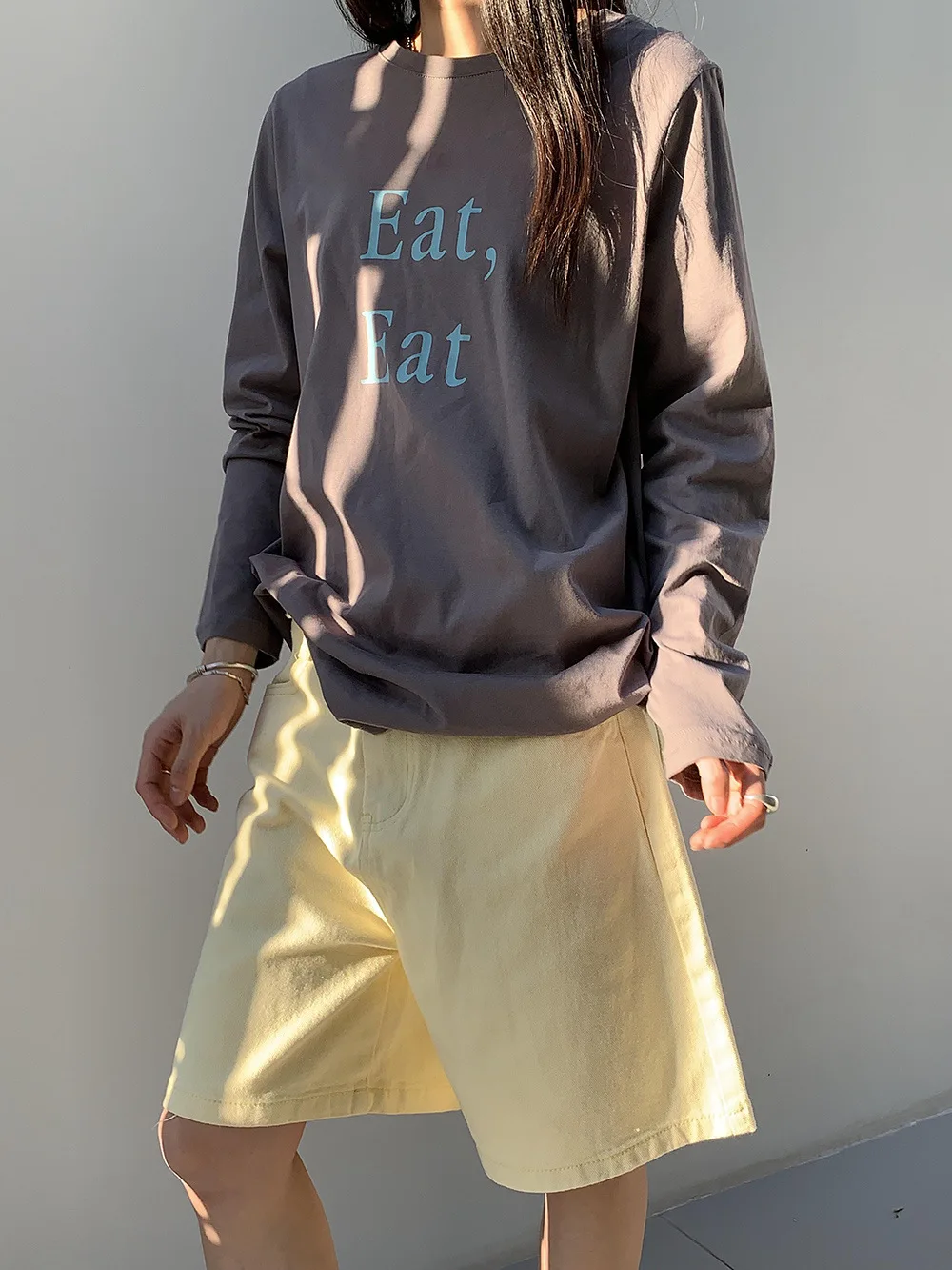 

Футболка женская с длинным рукавом и круглым вырезом, простой Повседневный Топ с надписью, в стиле преппи, винтажная уличная одежда, шикарная рубашка, осень