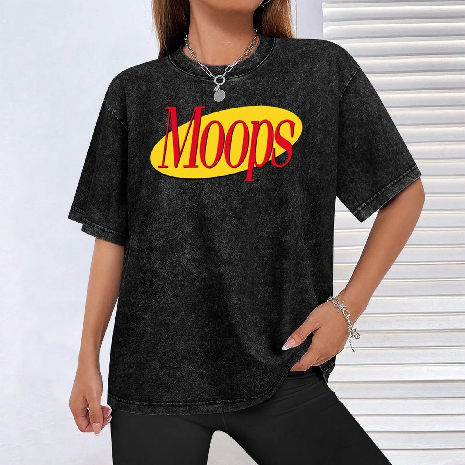 MOOPS-T-shirt graphique pour homme, vêtements mignons