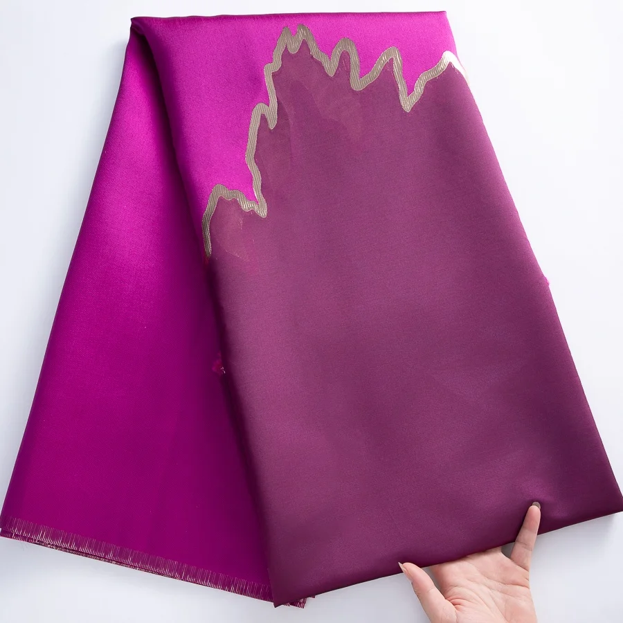 

​ Нигерийская жаккардовая кружевная ткань, 5 ярдов - 2025 г., роскошный французский тюль, дамасская парча для свадебных платьев и культурного наряда ​ ​