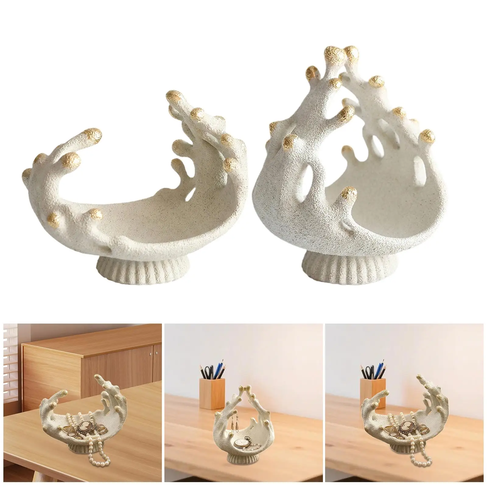 

Perfume & Makeup Vanity Tray Ornament Photo Prop Versatile Room Decor Plate Coquette Trinket Dish for Earrings Wedding Hotel