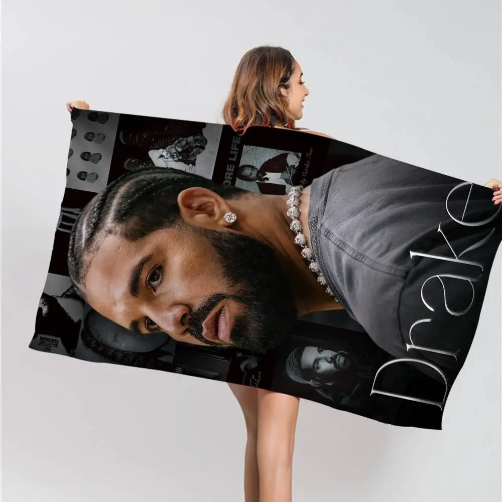 Hip Hop Rap Star Drake Microfiber Printed Beach Towel Mountain Climbing Yoga Beach Swimming Running Absorbent Soft Towel