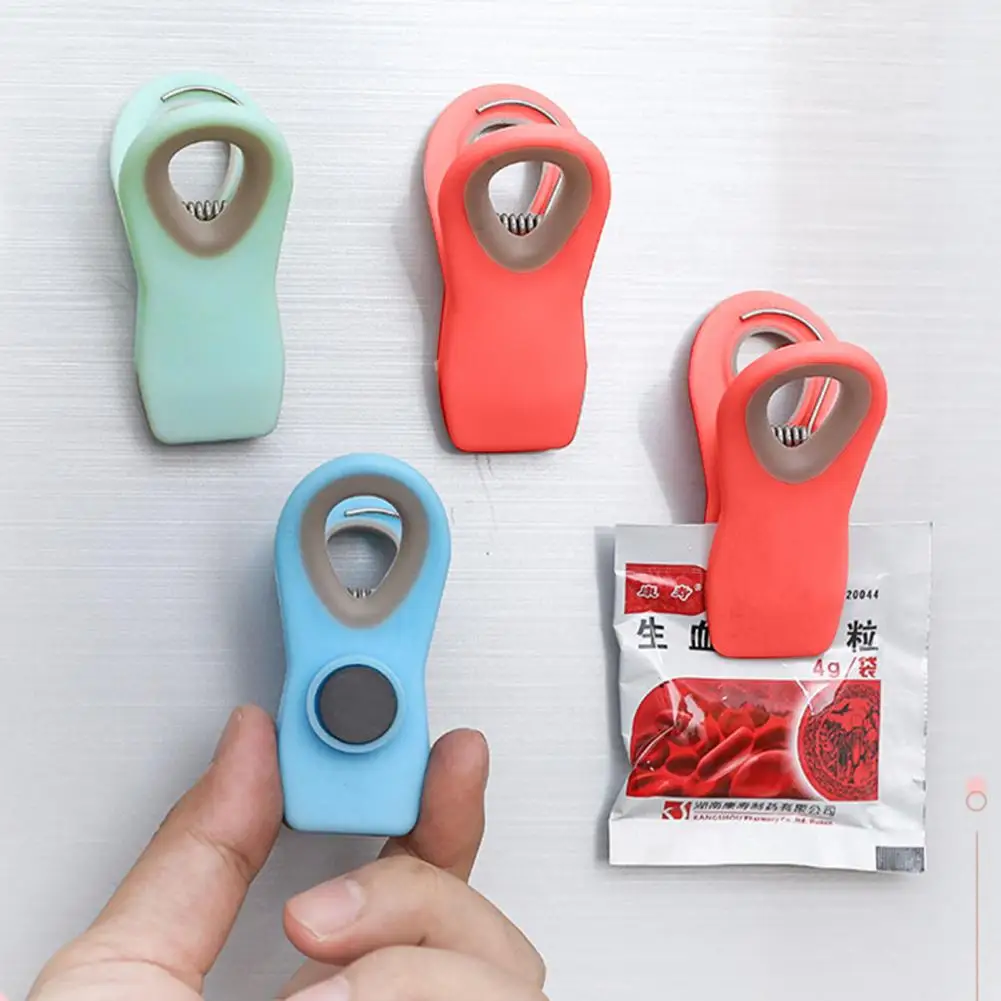 Moisture-proof Food Clip Design Food Storage Clip Magnetic Snack Bag Clip Fresh-keeping Moisture-proof Seal for Extended Storage