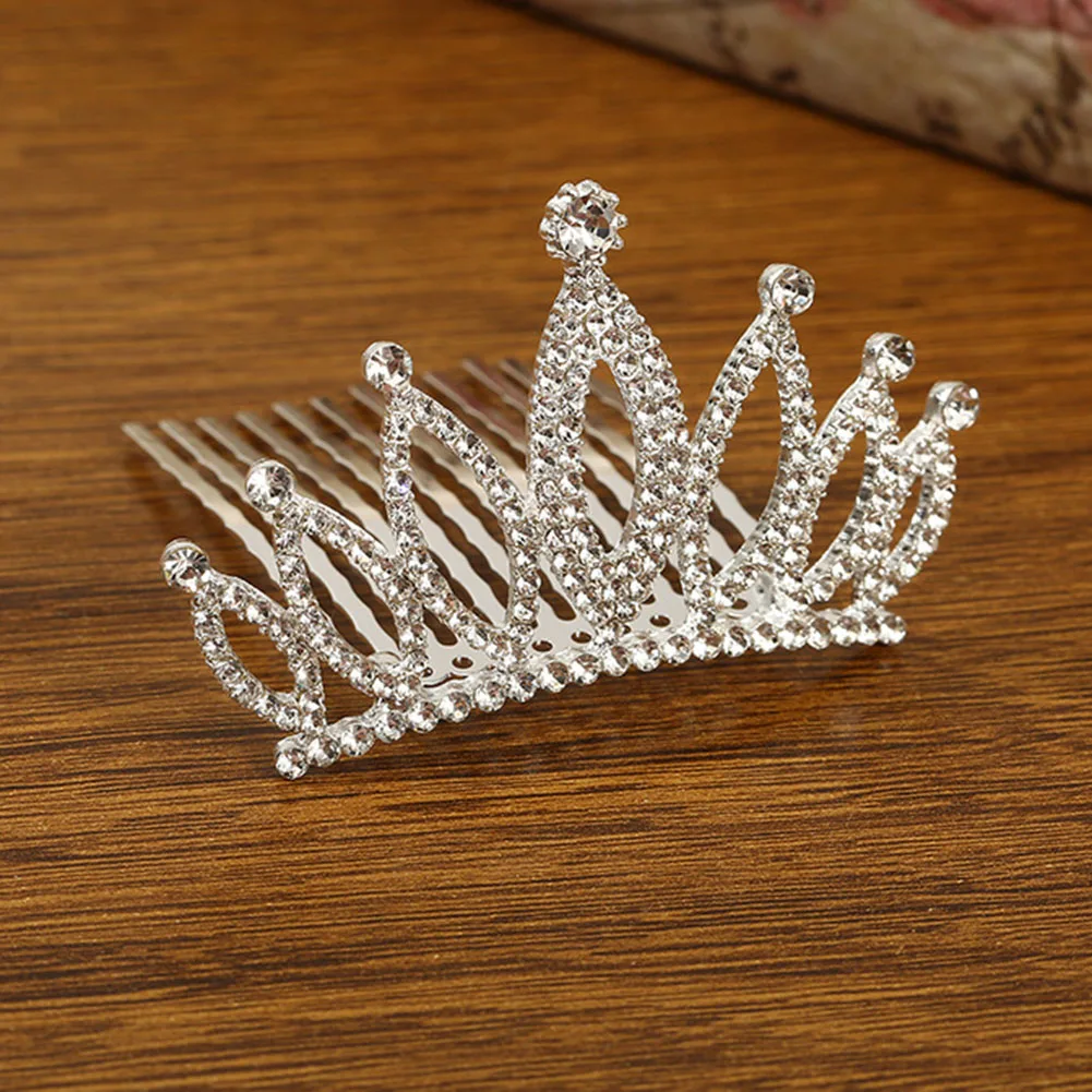 Crown Headdress Children\'s Birthday Gift Korean Version Of The Princess Performance Comb Hair Accessories Hairpin Bridal Tiara