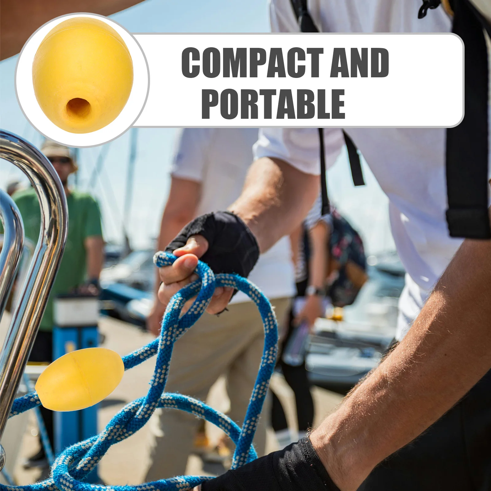 Kayak Float Ball Lightweight Portable Boat Buoy For Yacht Anchoring Mooring Water Sports Fishing Marker Oval Floating Rope