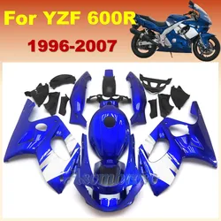 ヤマハ用の青と白のフェアリングキット,yzf 600r,thundercat yzf600r,1996, 2000, 2006, 2002, 2003, 2007, 2006, 96-07