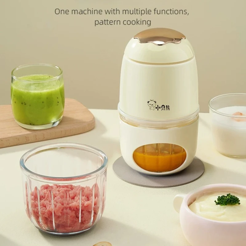 Sub Mother Cup 300+600ml Baby Food Processor 38000rpm 4 Layer 12 Blades 24 Ribs Glass Disassembly Washable Multi Machine