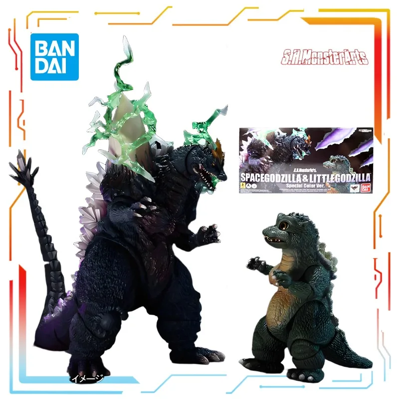

BANDAI S.H.MonsterArts Space Godzilla&Little Godzilla Anime Action Figure Model Toys Collectible Model Ornaments Gifts for Boys