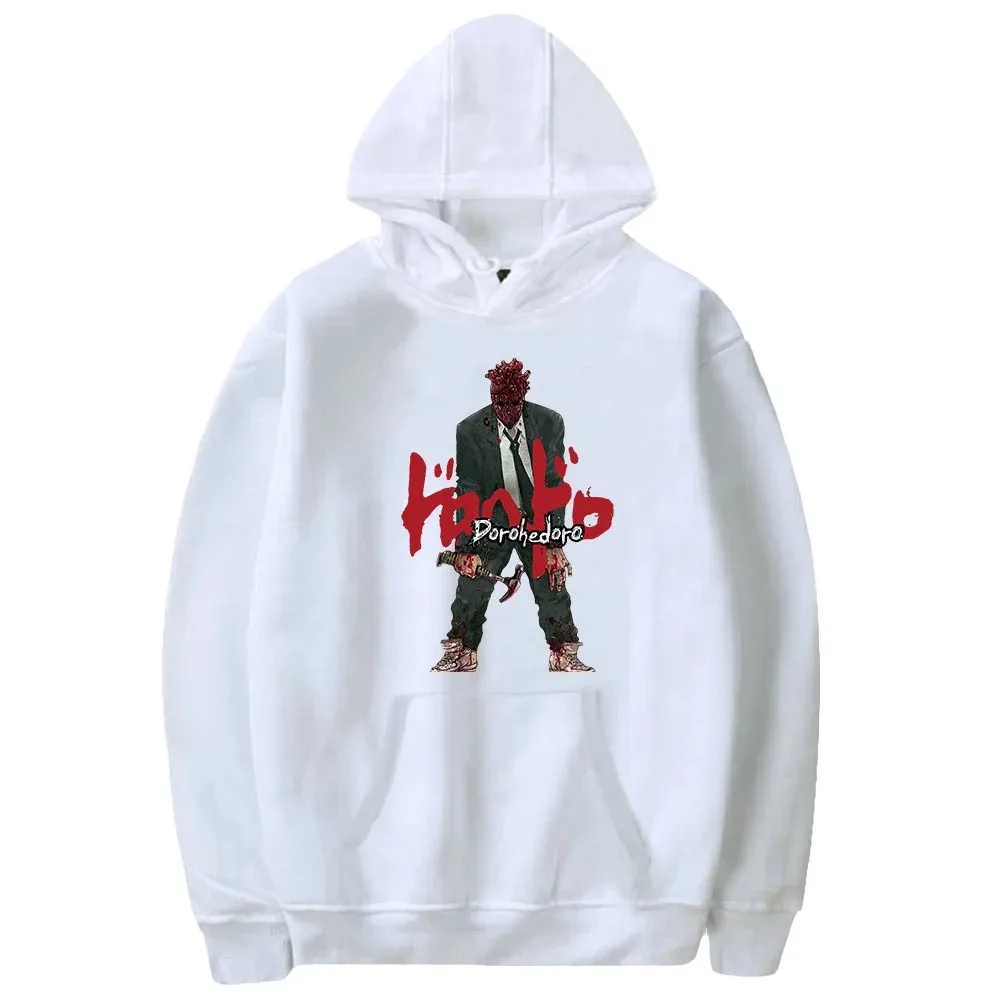 Dorohedoro anime hoodies das mulheres dos homens manga longa pulôver com capuz camisolas unisex casual streetwear roupas de moda