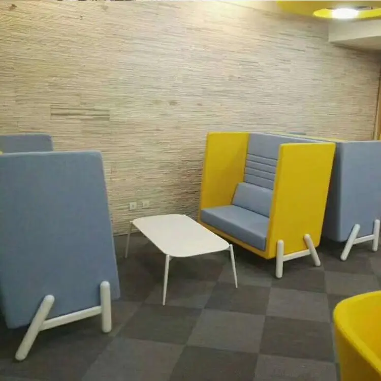 Waiting Room High Back Lounge Sofa Office Booth for Meeting in Public Area