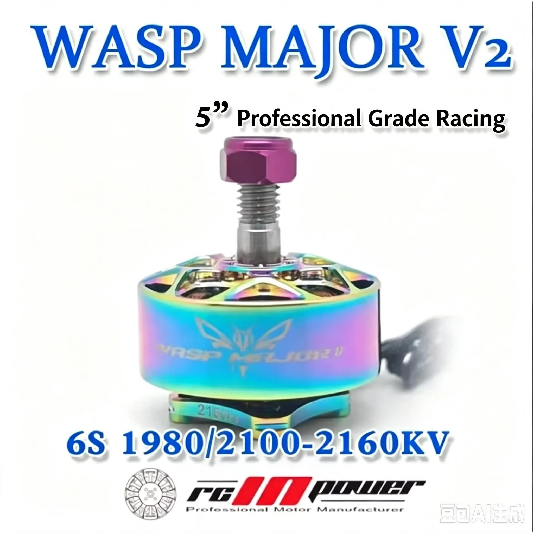 Rcinpower Motor Wasp Major Aktualisierte V2 Version 22.6-6.6 - 2100KV für FPV Racing Freestyle RC Modelle Multicopter-Rahmen