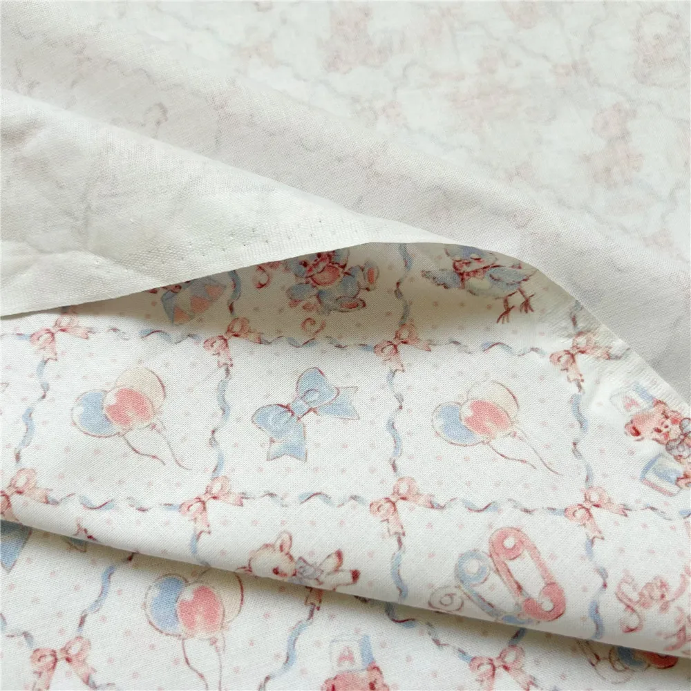 Retro Rhombic lattice Little lamb bow 100% cotton fabric Patchwork diy Sewing handmade decoration fabric material for clothes