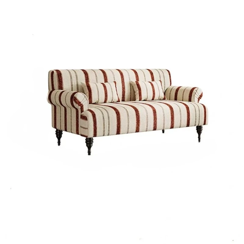 American retro style, flowering sofa, living room home, French medieval, double tiger sofa chair