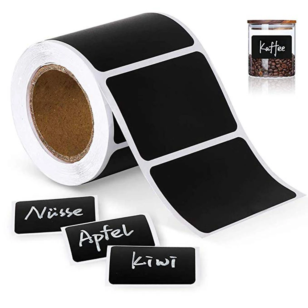 120-300pcs/roll Blackboard Spice Sticker Reusable Jam Labels Kitchen Stickers Organizer Wall Sticker Home Decor Chalkboard Label