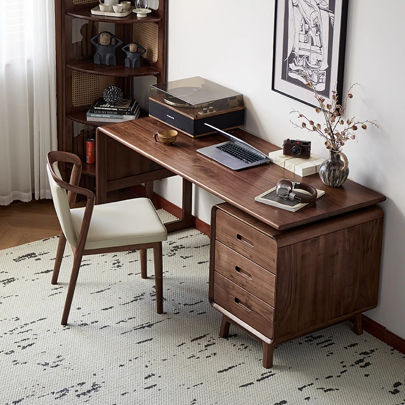 

Customizable North American Black Walnut Desk Medieval Simple Desk Writing Desk